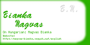 bianka magvas business card